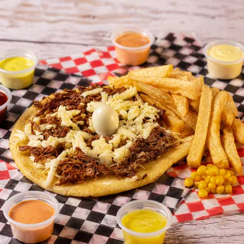 Arepa con Carne